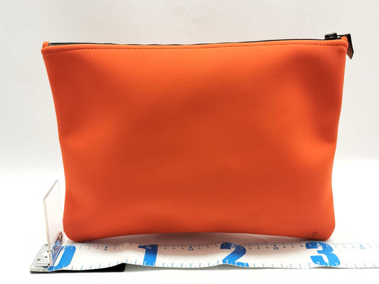 HERMES Truss Flat Neoban Polyamide Pouch Orange Clutch Bag