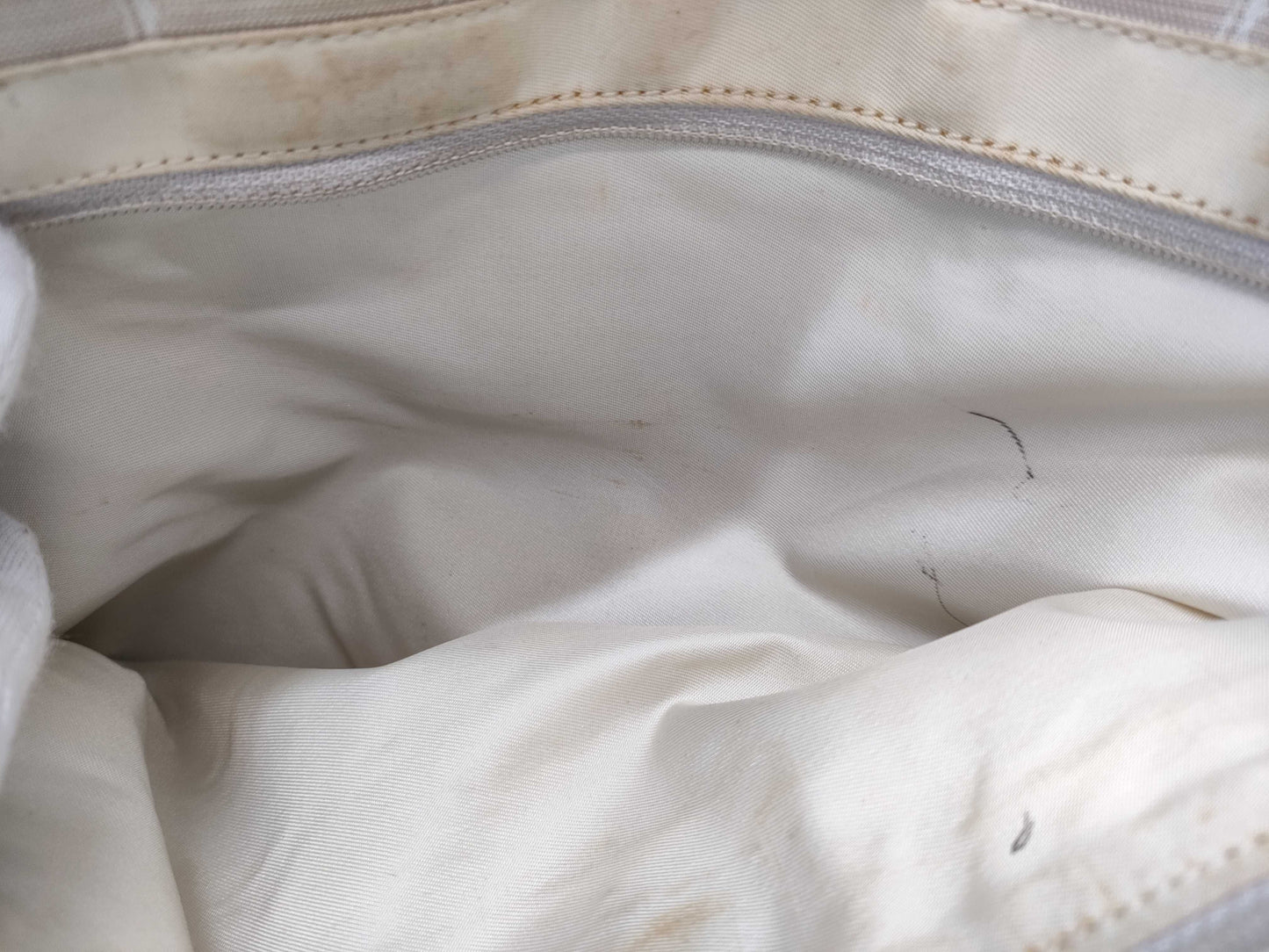CHANEL New Travel Line Nylon and Leather Tote Bag, Beige, Gold Hardware, 8712681, Series 8