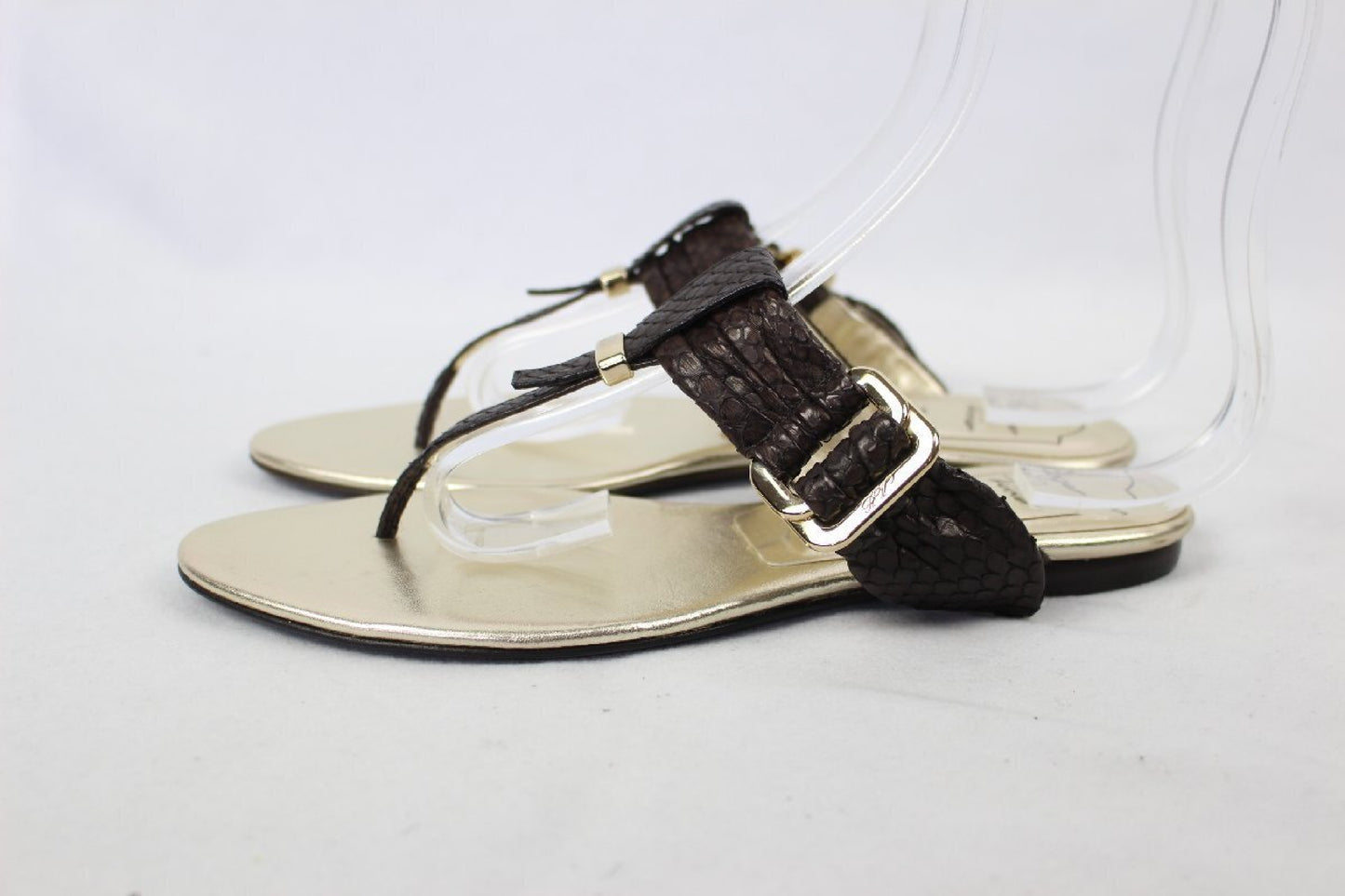 Roger Vivier Python Sandals Size 36