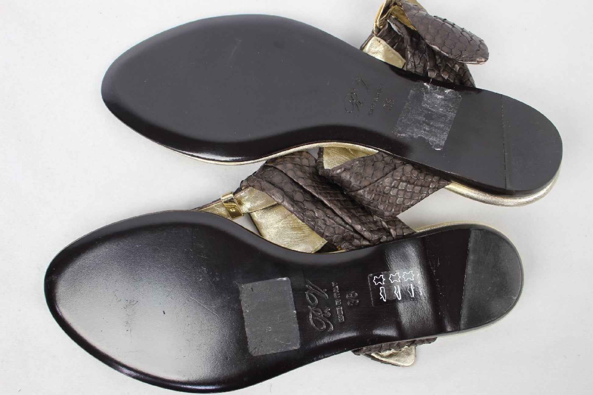 Roger Vivier Python Sandals Size 36