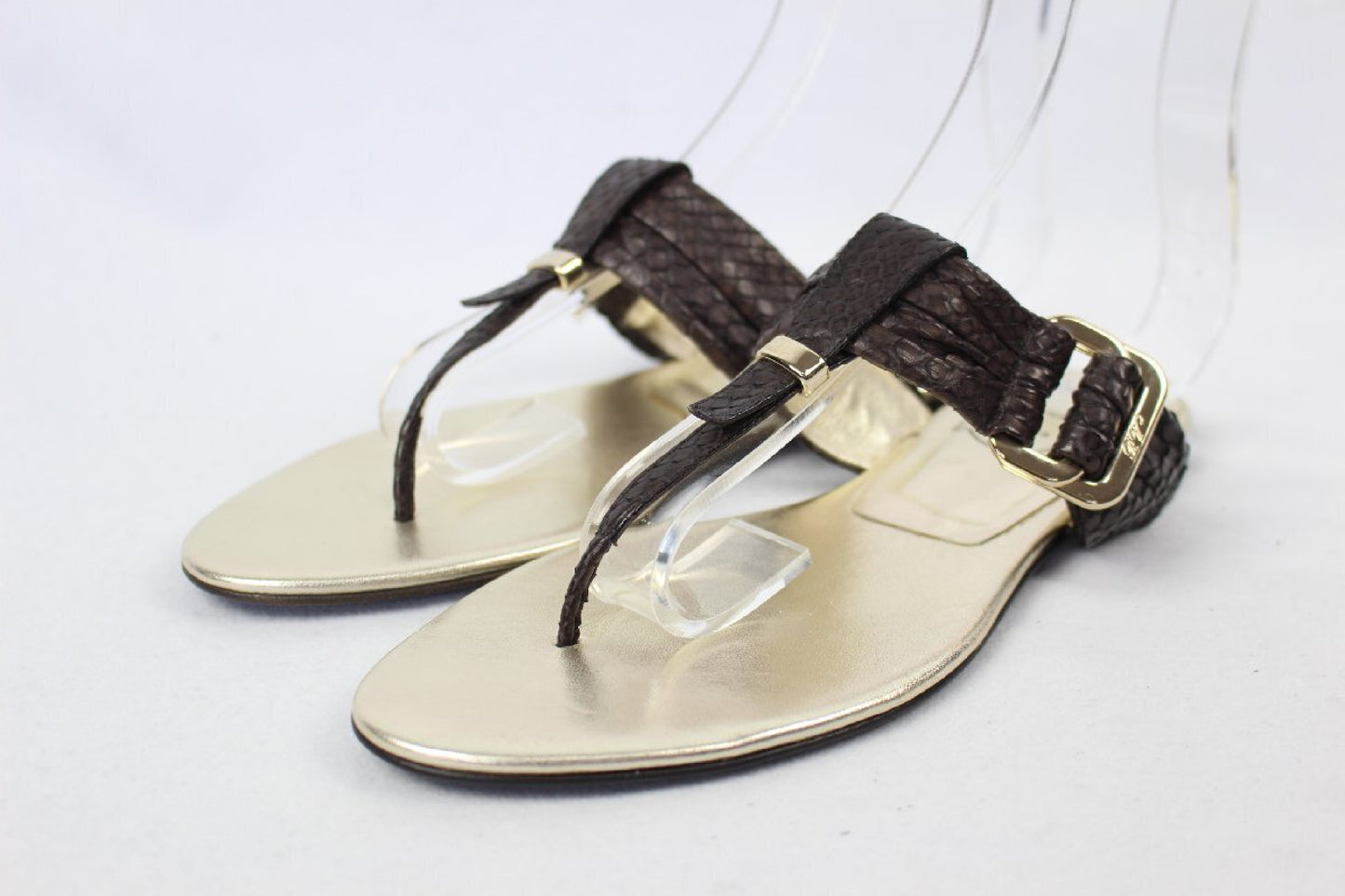Roger Vivier Python Sandals Size 36
