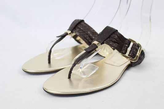 Roger Vivier Python Sandals Size 36