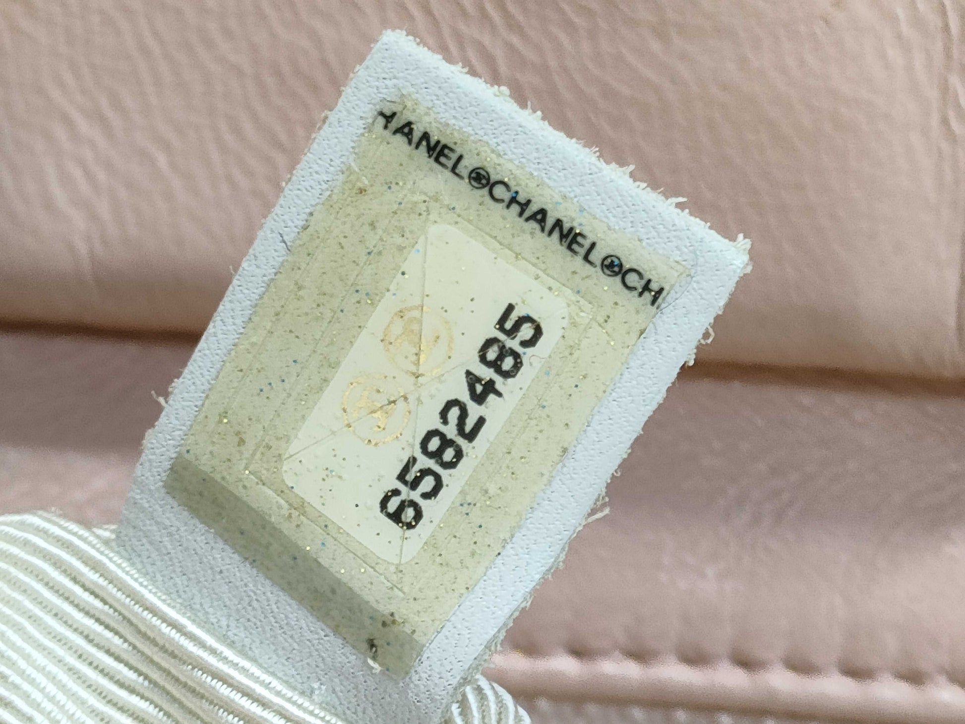 CHANEL Calfskin Chain Handbag, Pink, 6582485