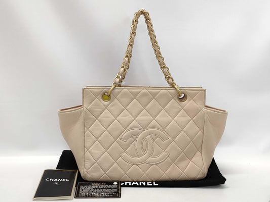 CHANEL Calfskin Chain Handbag, Pink, 6582485