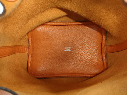 HERMES Picotin Lock PM Taurillon Orange Poppy T-stamped Handbag
