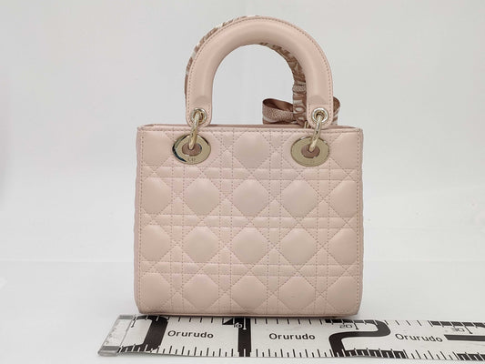 Dior My Lady Dior Small Rose Powder Lambskin Handbag M0538ONGE413