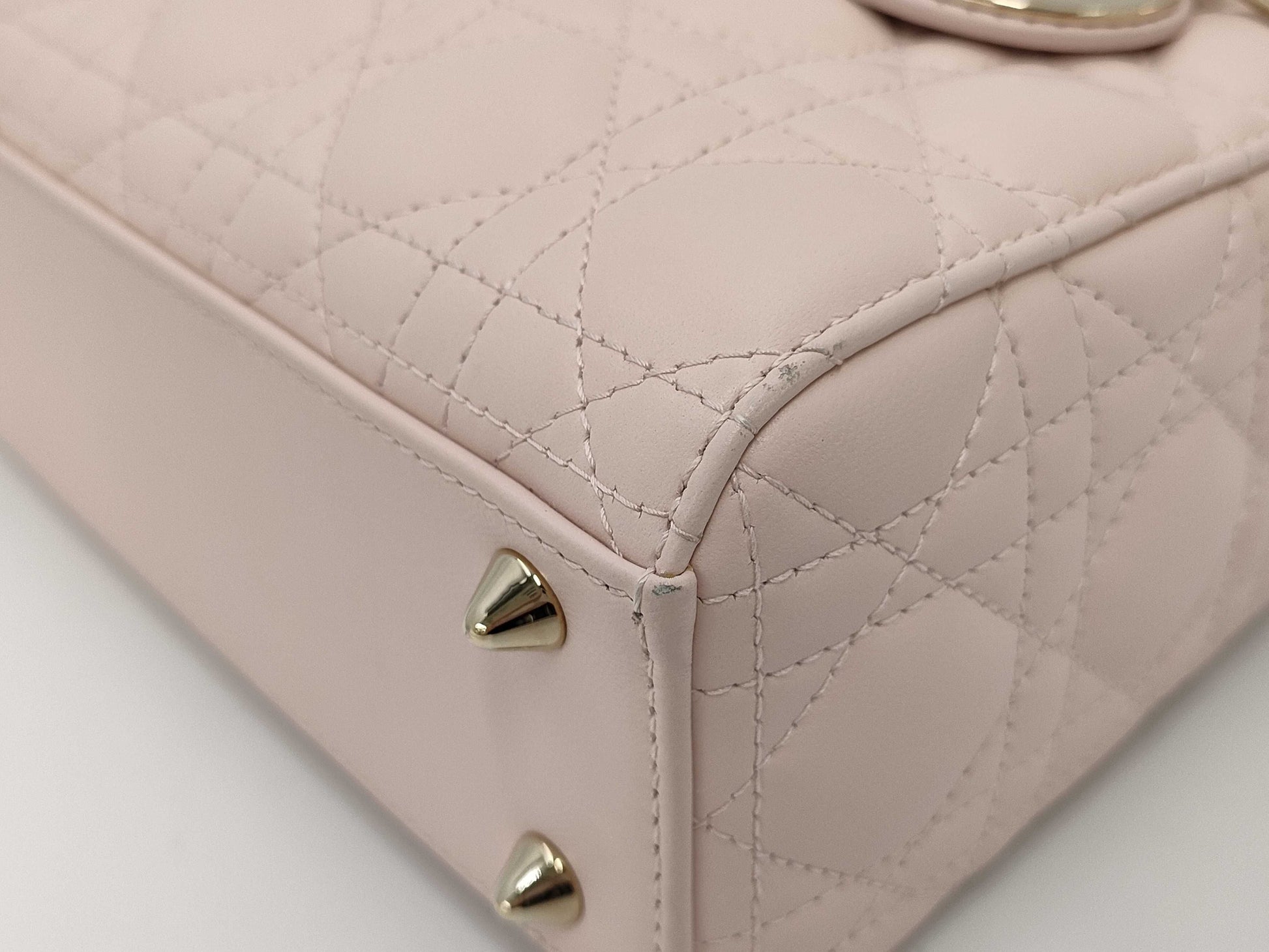 Dior My Lady Dior Small Rose Powder Lambskin Handbag M0538ONGE413