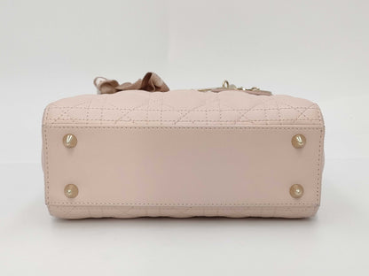 Dior My Lady Dior Small Rose Powder Lambskin Handbag M0538ONGE413