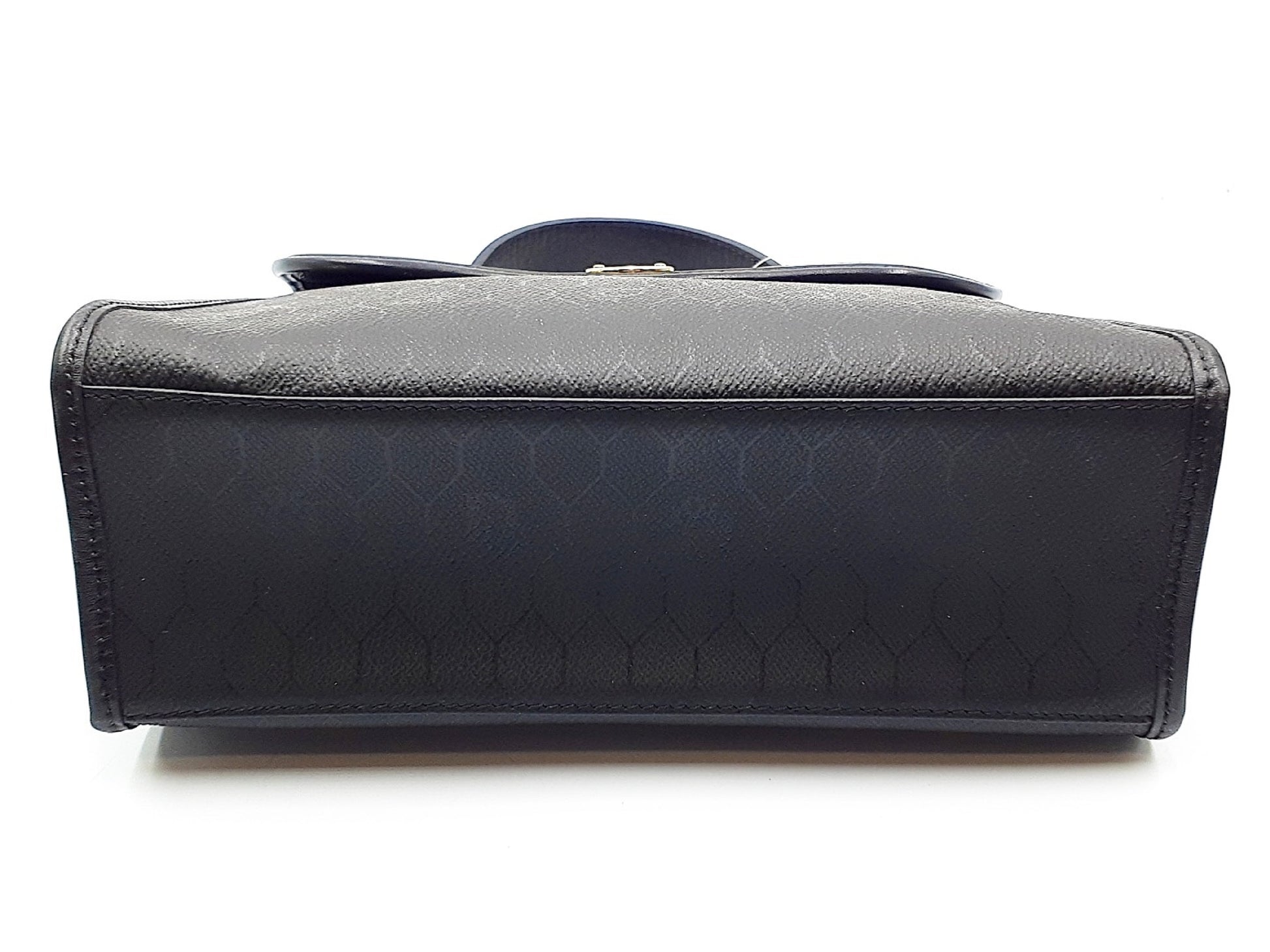 Dior 2-piece honeycomb pattern handbag set with gold hardware, leather handbag and leather shoulder bag
