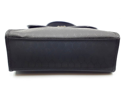 Dior 2-piece honeycomb pattern handbag set with gold hardware, leather handbag and leather shoulder bag