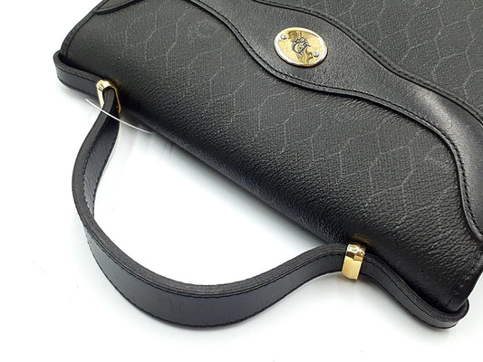 Dior 2-piece honeycomb pattern handbag set with gold hardware, leather handbag and leather shoulder bag