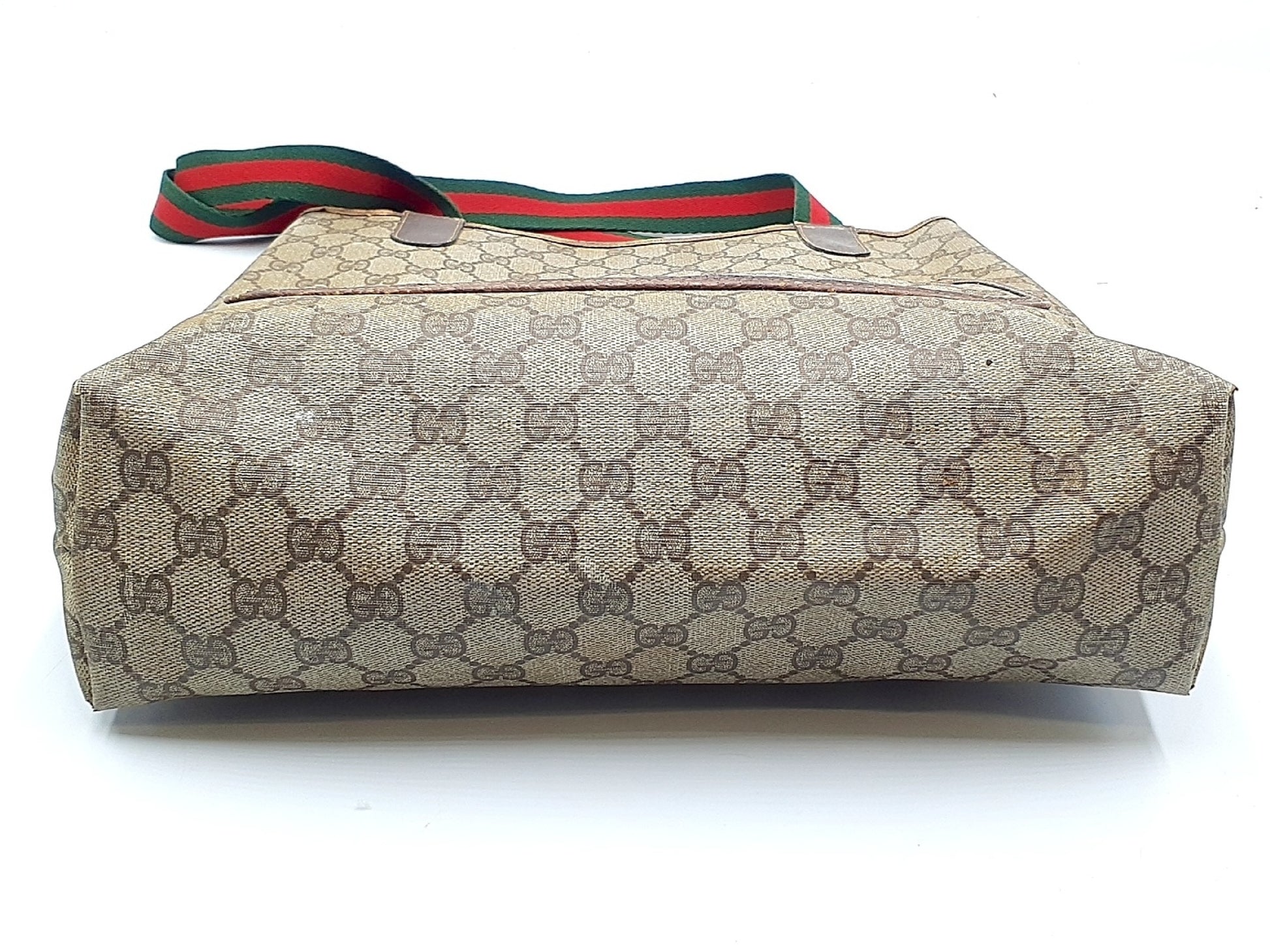 GUCCI 4-piece set: GG Supreme Sherry Line leather tote bag, clutch bag, and tote bag