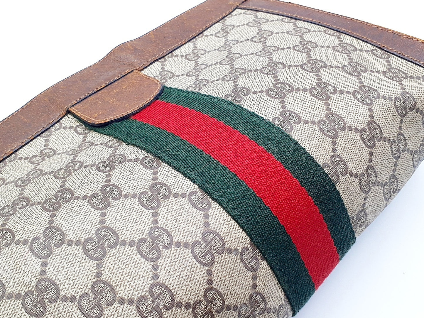 GUCCI 4-piece set: GG Supreme Sherry Line leather tote bag, clutch bag, and tote bag
