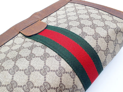 GUCCI 4-piece set: GG Supreme Sherry Line leather tote bag, clutch bag, and tote bag