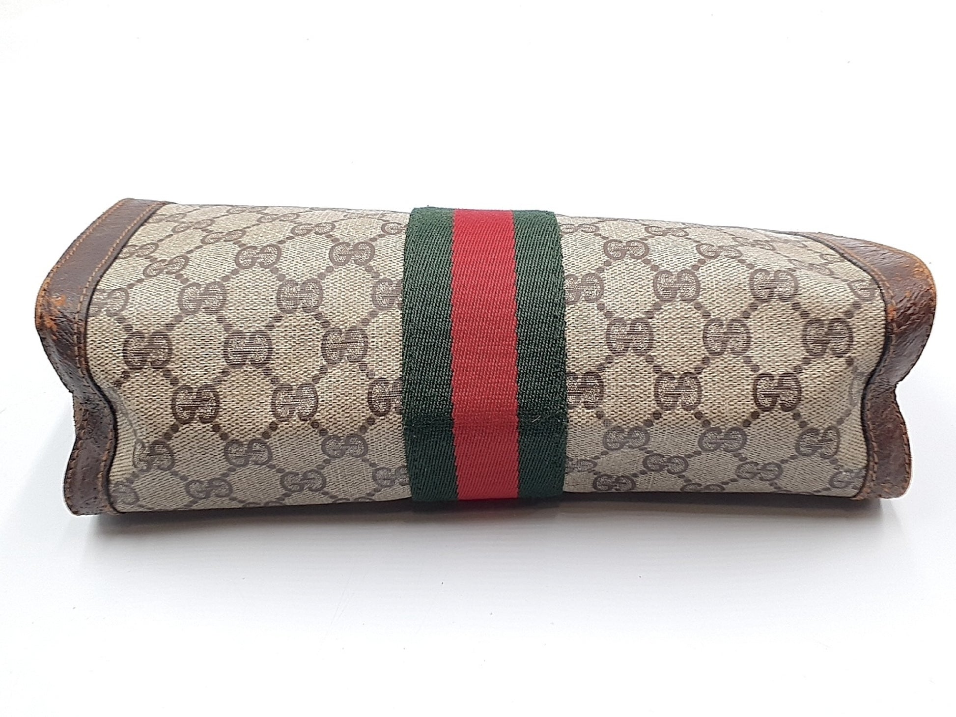 GUCCI 4-piece set: GG Supreme Sherry Line leather tote bag, clutch bag, and tote bag