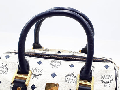 MCM 2-way strap logo leather handbag