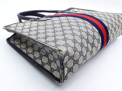 GUCCI GG Supreme Sherry Line Leather Handbag
