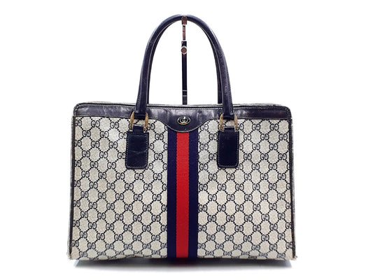 GUCCI GG Supreme Sherry Line Leather Handbag
