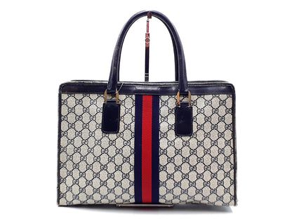 GUCCI GG Supreme Sherry Line Leather Handbag
