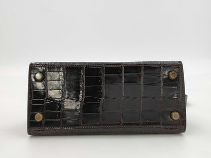 HERMES Mini Kelly Polosus Brown GP Shoulder Bag