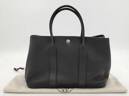 HERMES Garden Party TPM Negonda Black SS Tote Bag with R Stamp