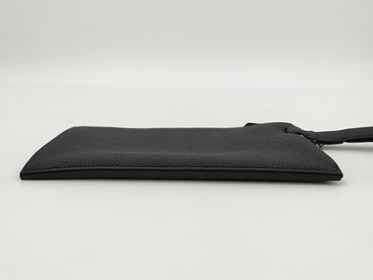HERMES Cabavertiege 24 Togo Black Stainless Steel B Stamped Handbag