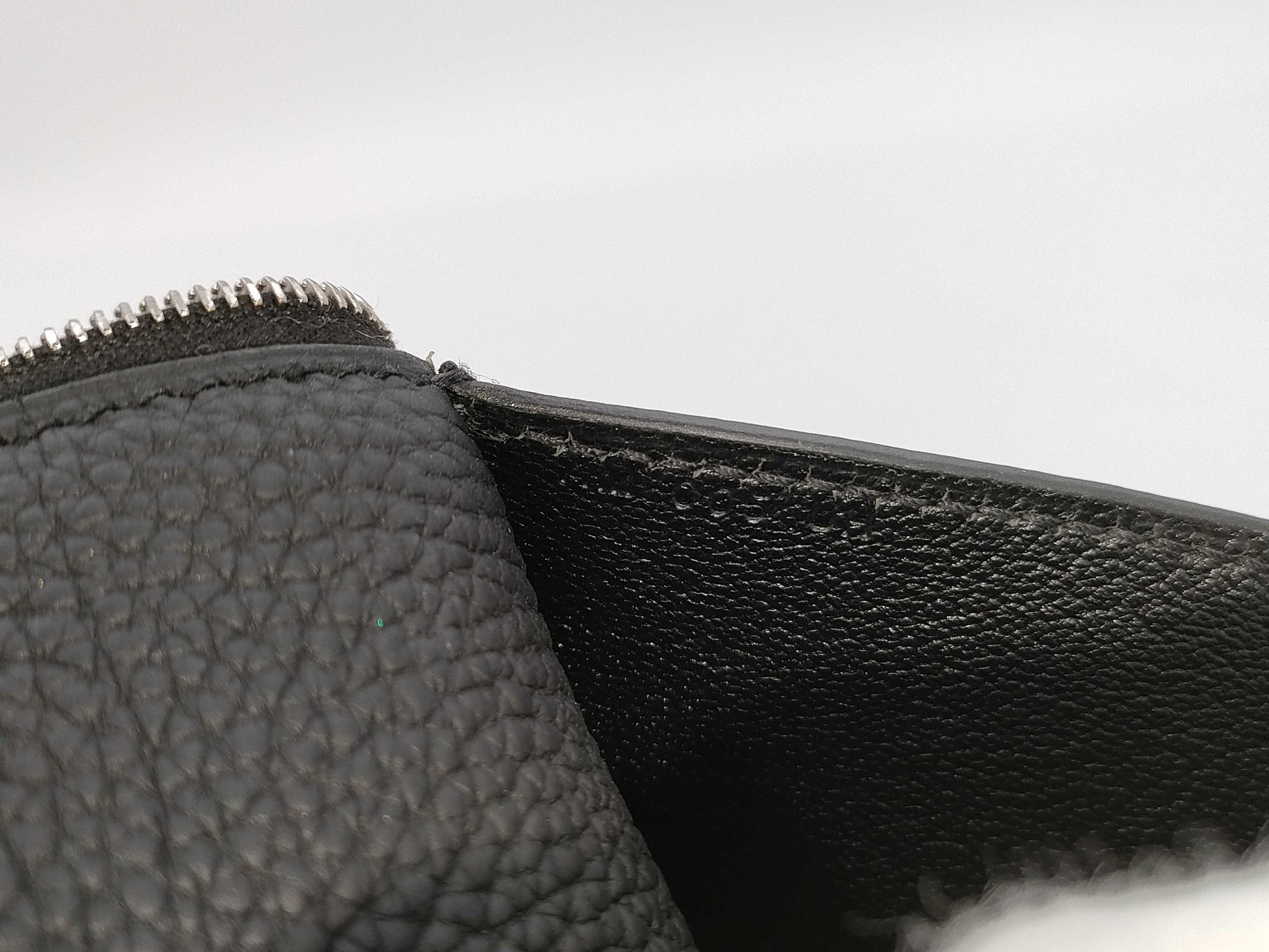 HERMES Cabavertiege 24 Togo Black Stainless Steel B Stamped Handbag