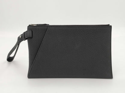 HERMES Cabavertiege 24 Togo Black Stainless Steel B Stamped Handbag