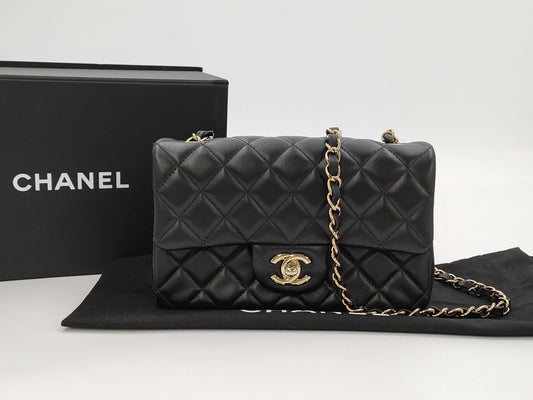 CHANEL Mini Lamb Black GP Shoulder Bag