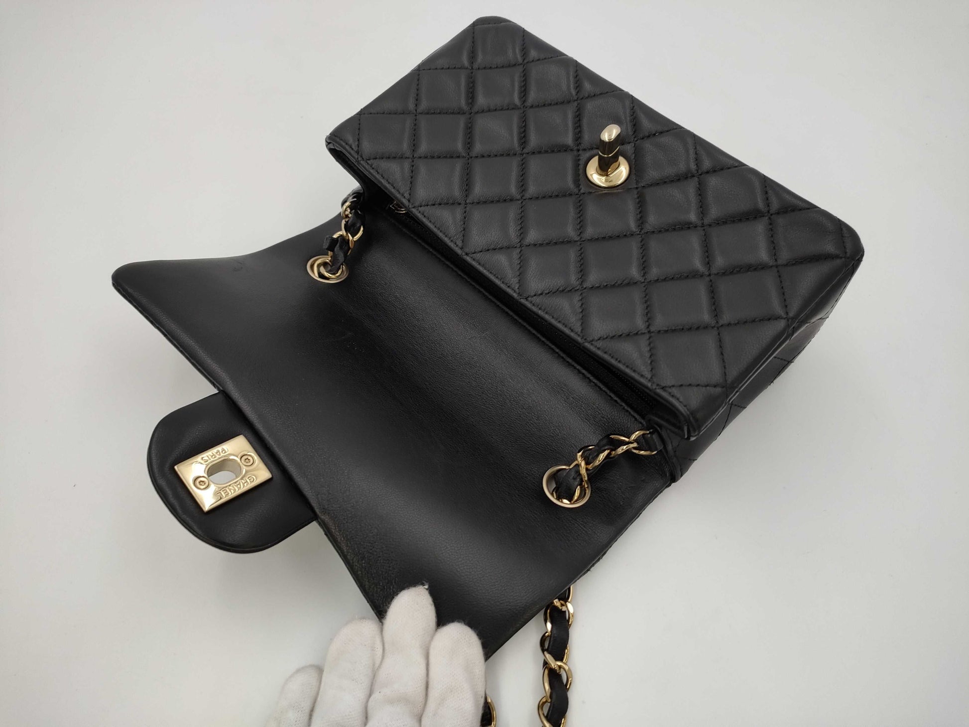 CHANEL Mini Lamb Black GP Shoulder Bag