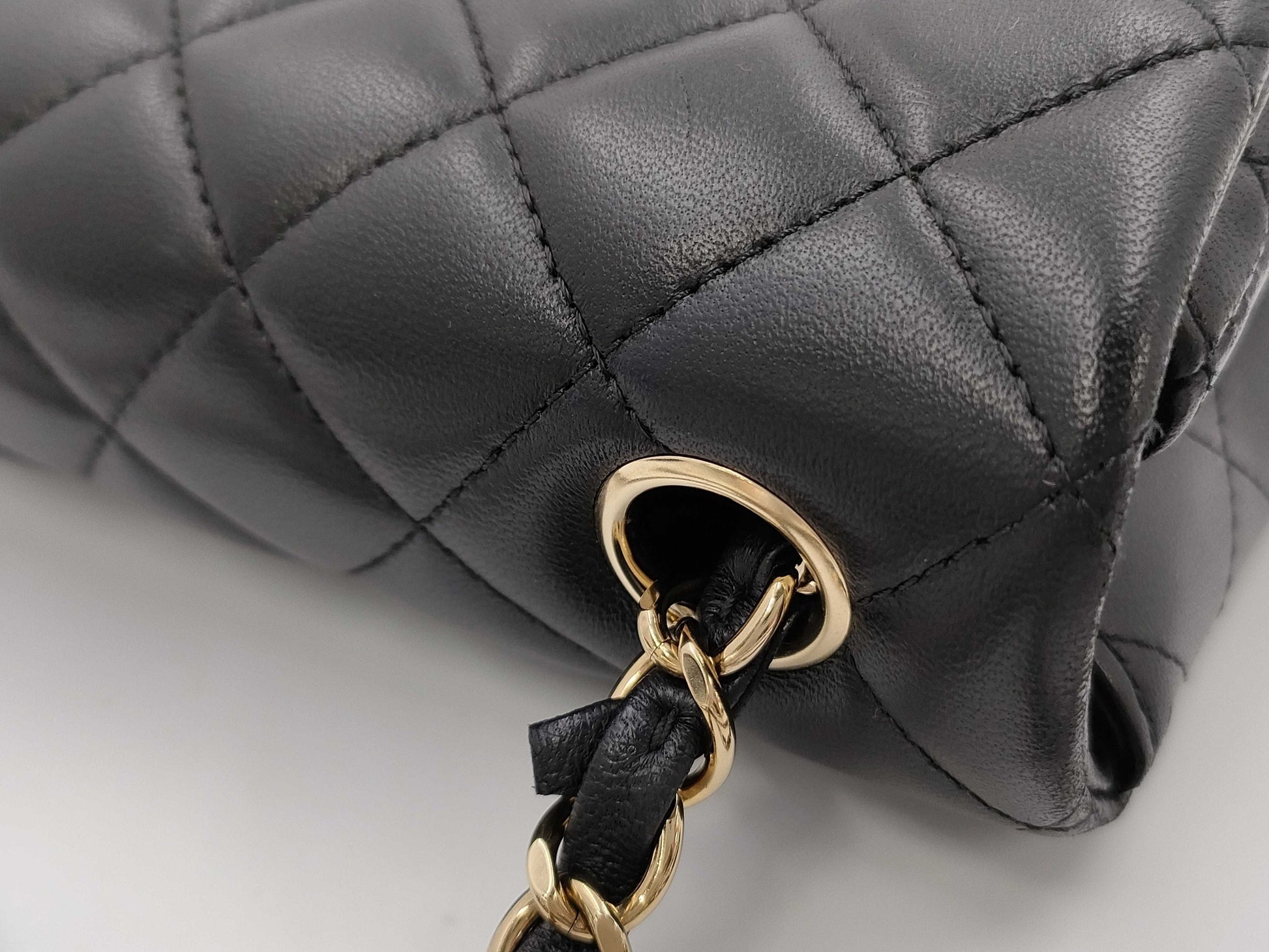 CHANEL Mini Lamb Black GP Shoulder Bag