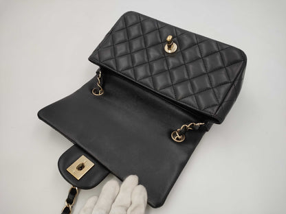 CHANEL Mini Ram Black GP Shoulder Bag