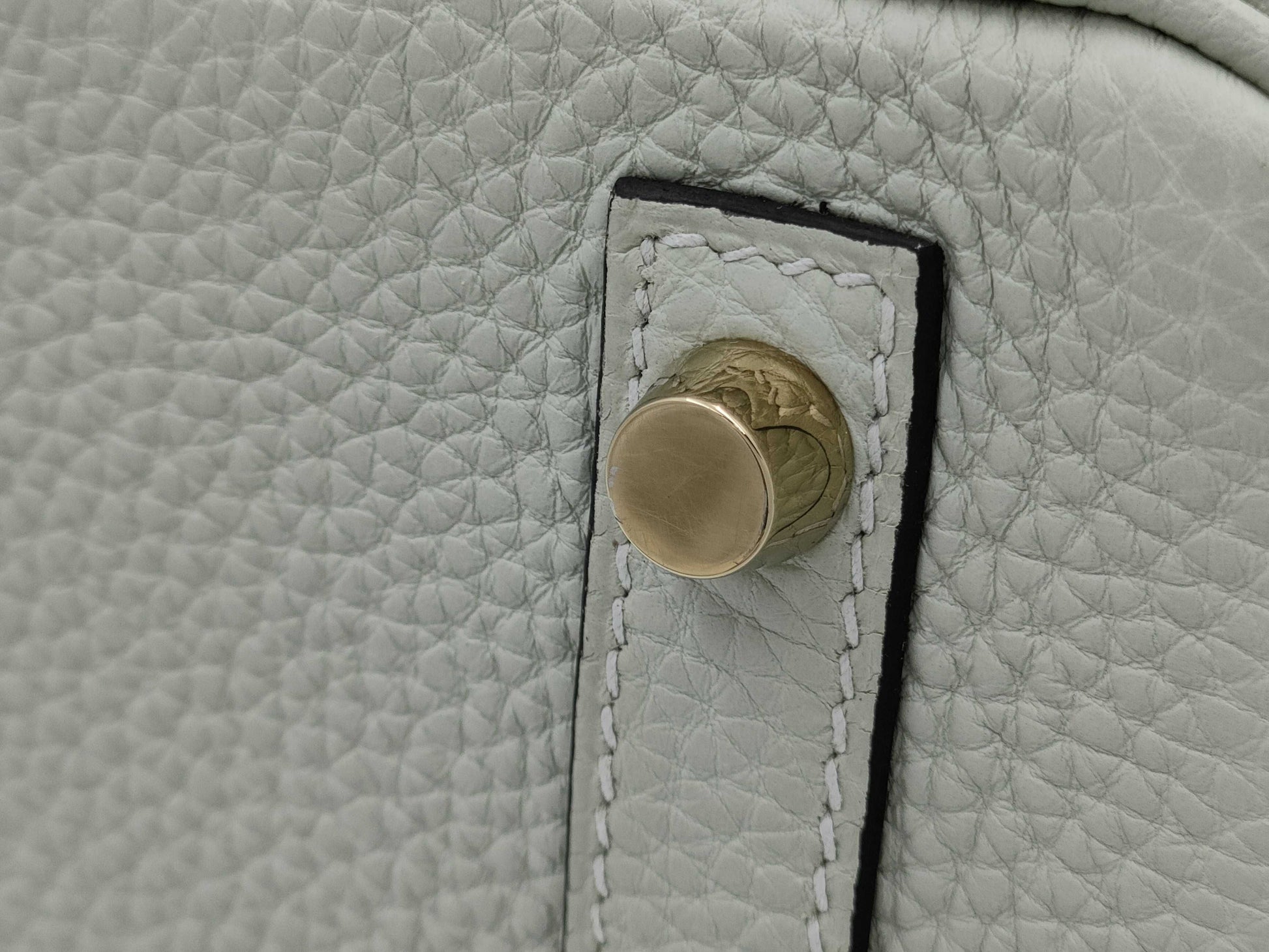 HERMES Birkin 30 Togo Greeneve GD hardware B stamped handbag