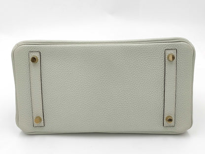 HERMES Birkin 30 Togo Greeneve GD hardware B stamped handbag