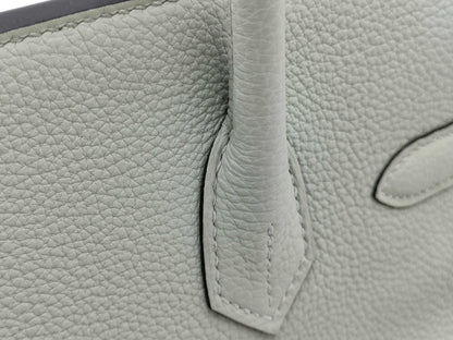 HERMES Birkin 30 Togo Greeneve GD hardware B stamped handbag