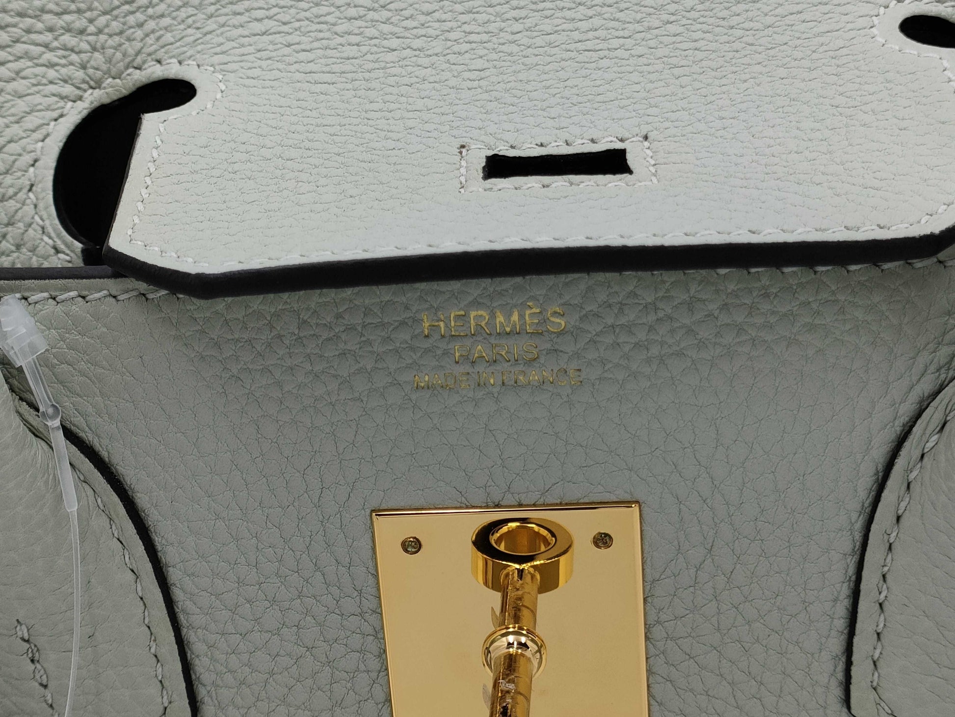 HERMES Birkin 30 Togo Greeneve GD hardware B stamped handbag