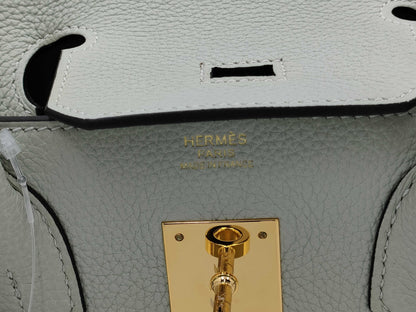 HERMES Birkin 30 Togo Greeneve GD hardware B stamped handbag