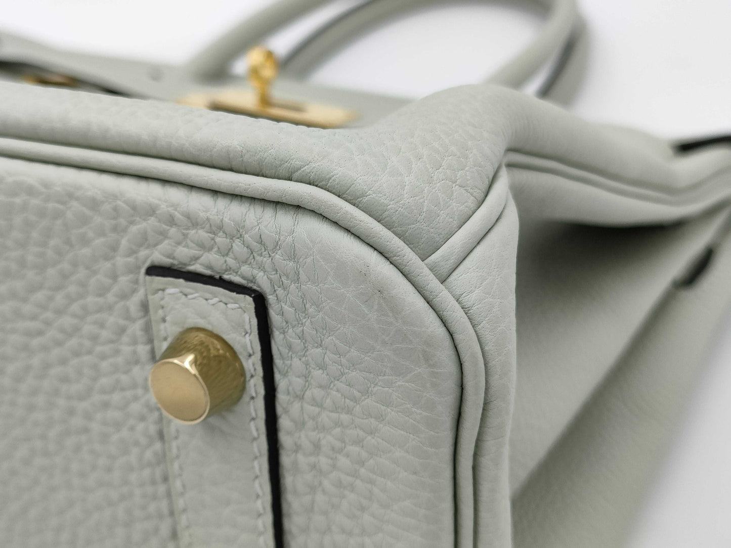 HERMES Birkin 30 Togo Greeneve GD hardware B stamped handbag