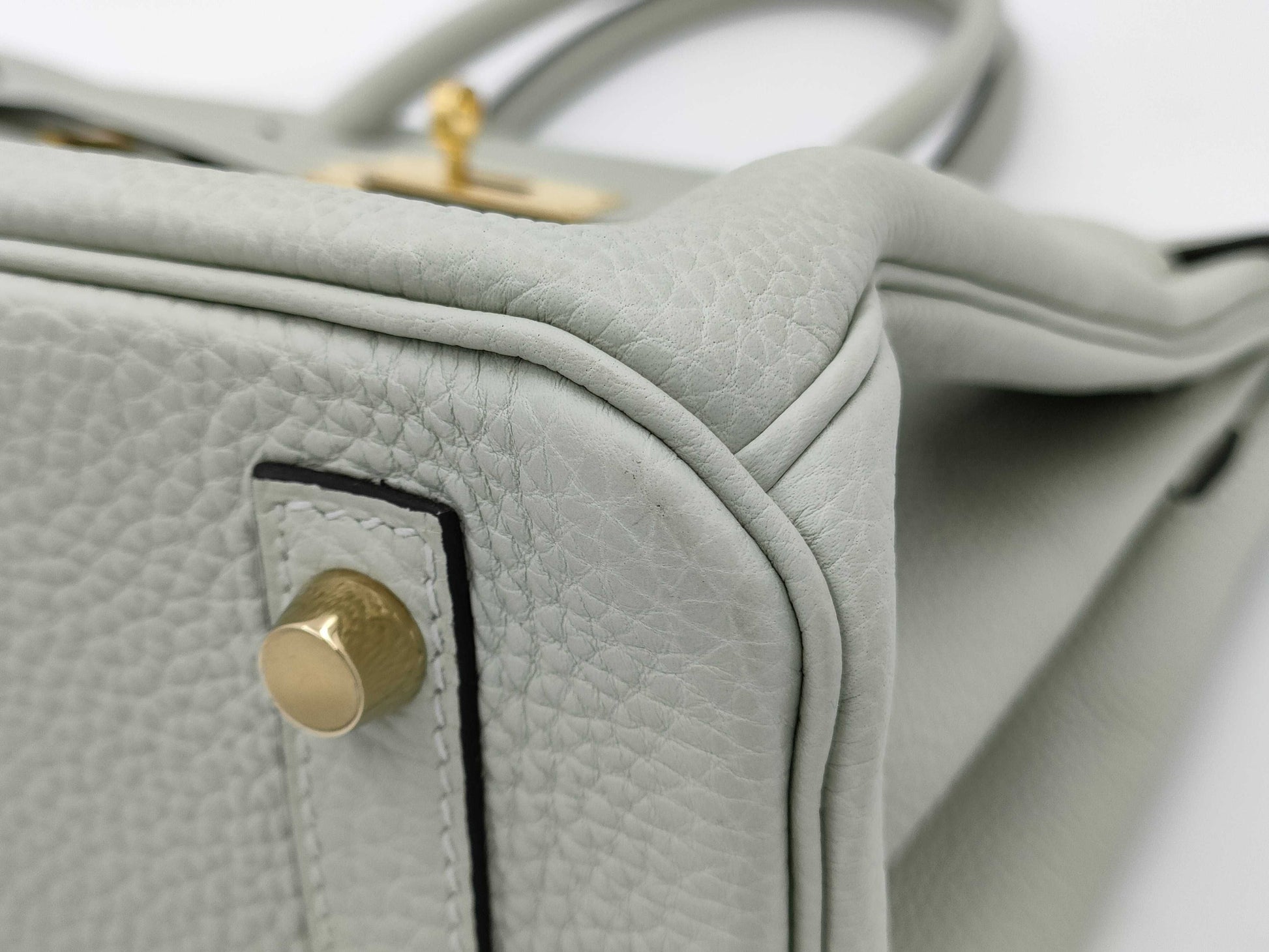 HERMES Birkin 30 Togo Greeneve GD hardware B stamped handbag