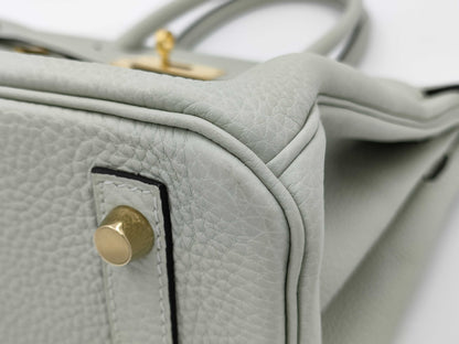HERMES Birkin 30 Togo Greeneve GD hardware B stamped handbag
