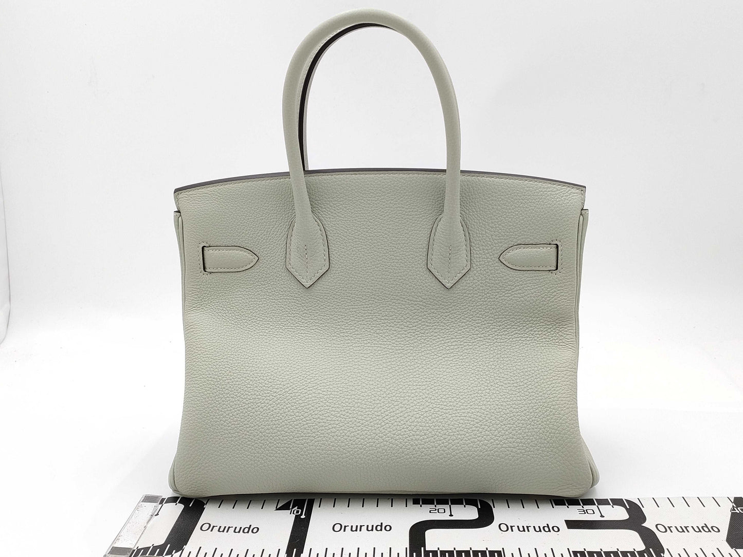 HERMES Birkin 30 Togo Greeneve GD hardware B stamped handbag