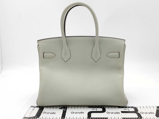 HERMES Birkin 30 Togo Greeneve GD hardware B stamped handbag