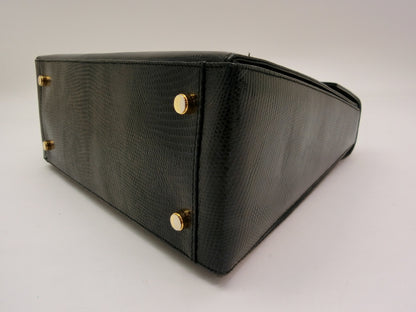 Salvatore Ferragamo Gancini Lizard 2-Way Handbag