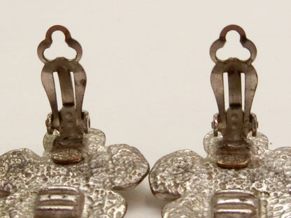 CHANEL Matelasse Camellia 98 A Earrings