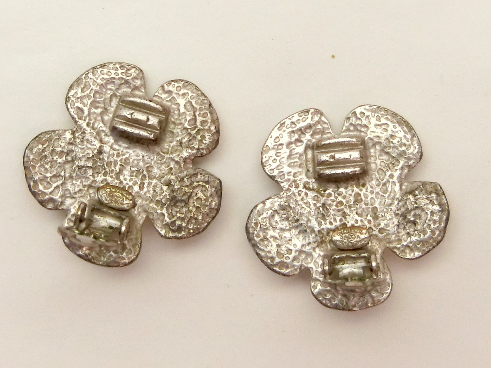 CHANEL Matelasse Camellia 98 A Earrings