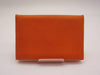 HERMES Calvi Orange C Stamp Card Case/Pass Case/Business Card Holder