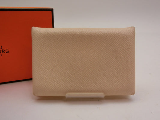 HERMES Calvi Two-tone Y Stamp Card Case, Pass Case, Business Card Case