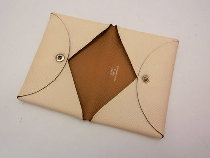 HERMES Calvi Two-tone Y Stamp Card Case, Pass Case, Business Card Case