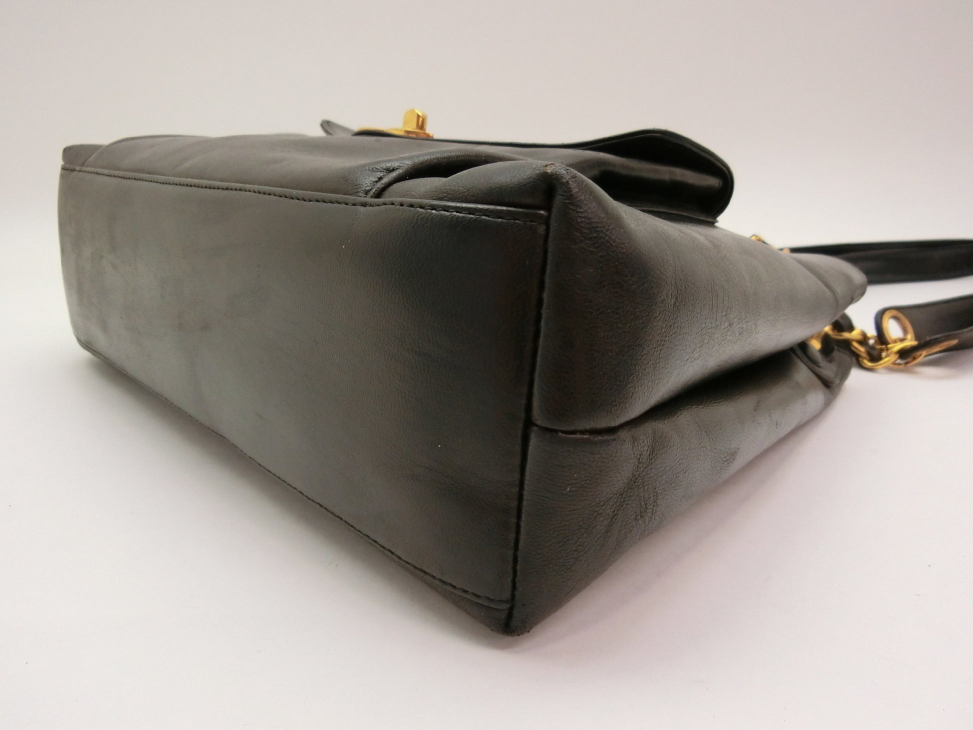 CHANEL Turnlock Leather Shoulder Bag