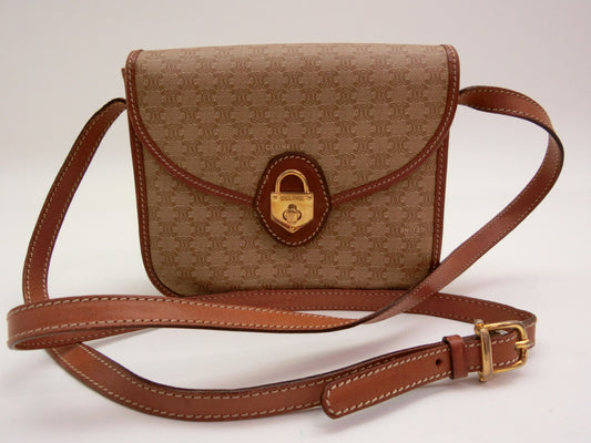CELINE Macadam Turnlock Shoulder Bag